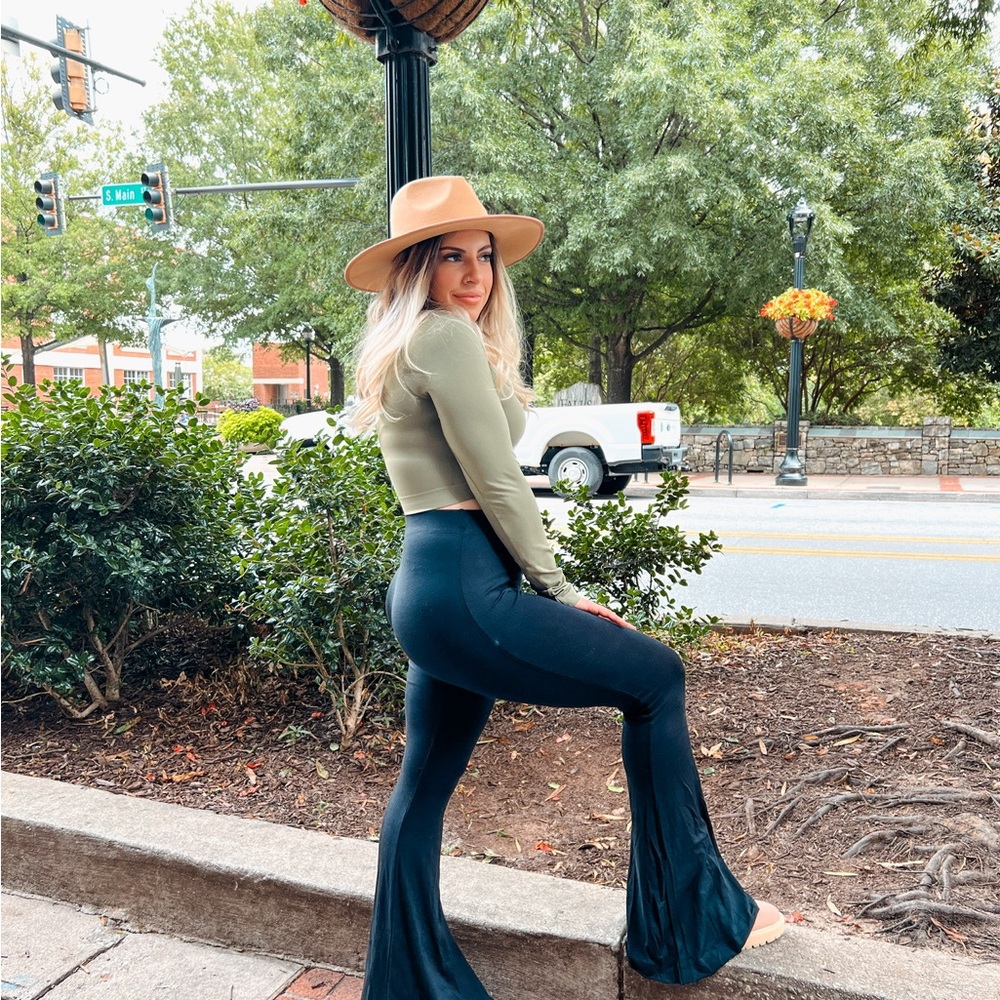 Three Bird Nest Black Flare Boot Cut Pants